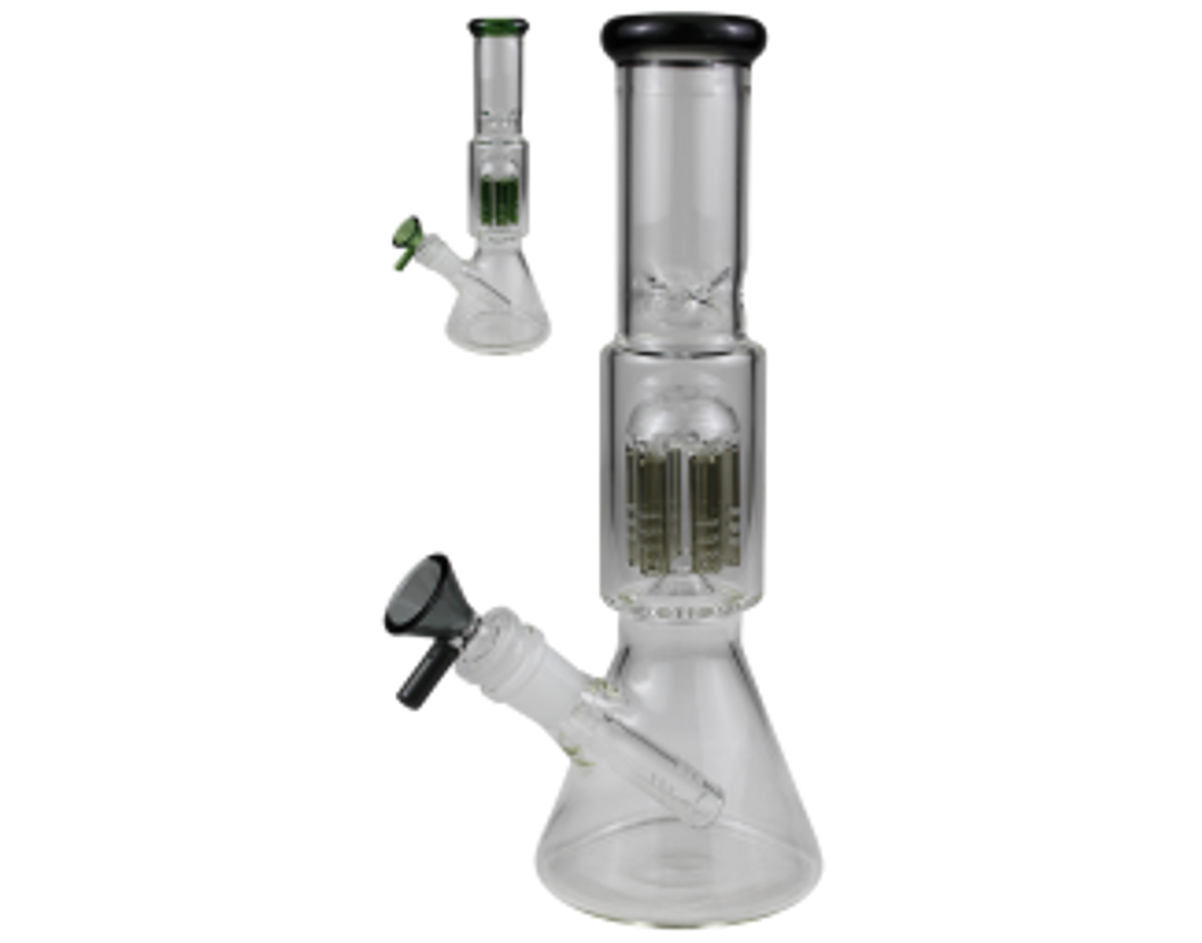10" Beaker Bottom 6 Arm Tree Perc Water Pipe