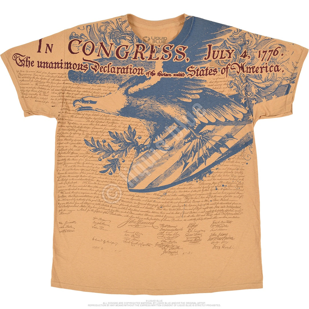 Liquid Blue - Declaration of Independence Gold T-Shirt