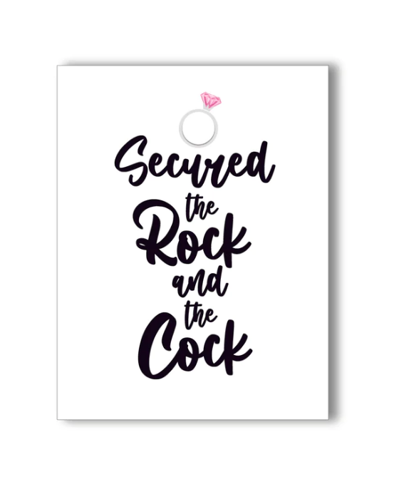Naughty Kards - Secured The Rock and The Cock Greeting Card