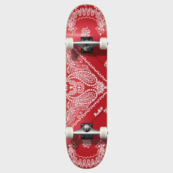 Graphic Complete Skateboard  7.75" - Bandana Red