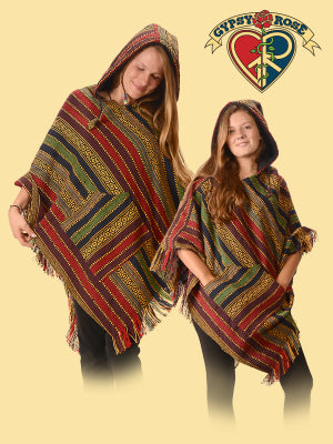 Born to be Wild Hooded Gheri Fringed Poncho