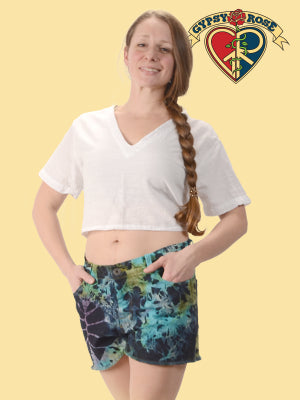 Gypsy Rose - Tye Dye Denim Shorts
