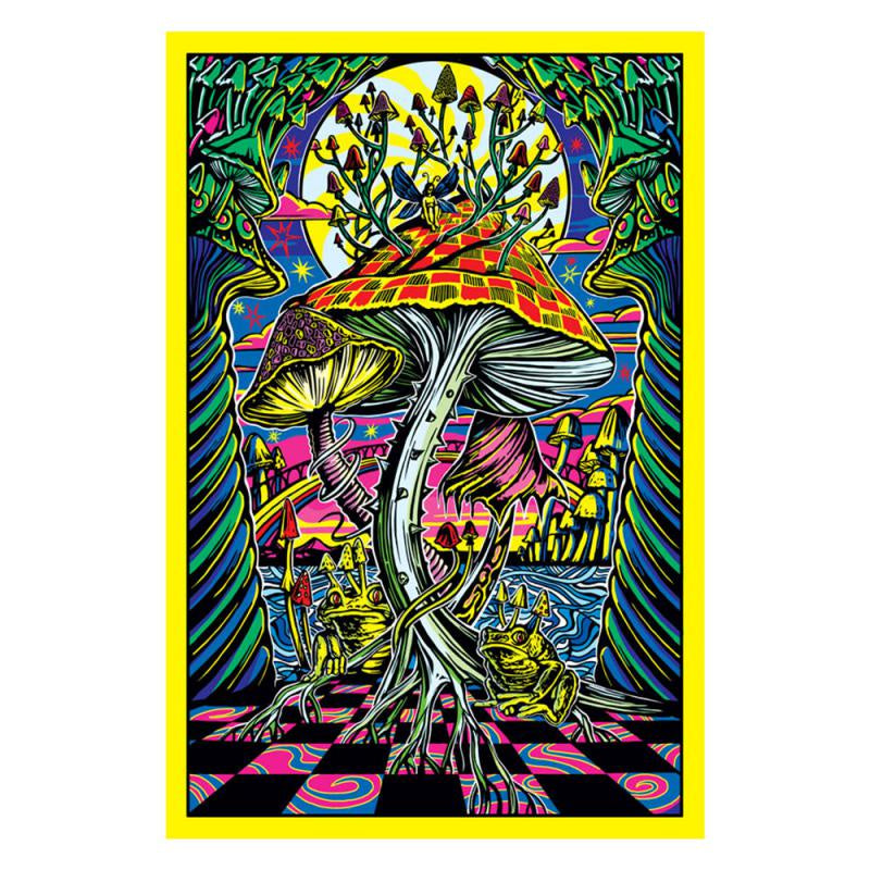 Indian Tapestry - Magic Mushroom 3D Tapestry