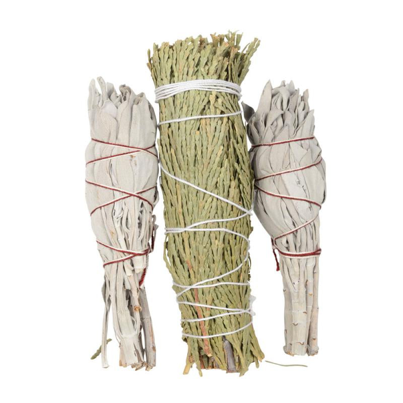 4" White Sage & Cedar Combo 3pk