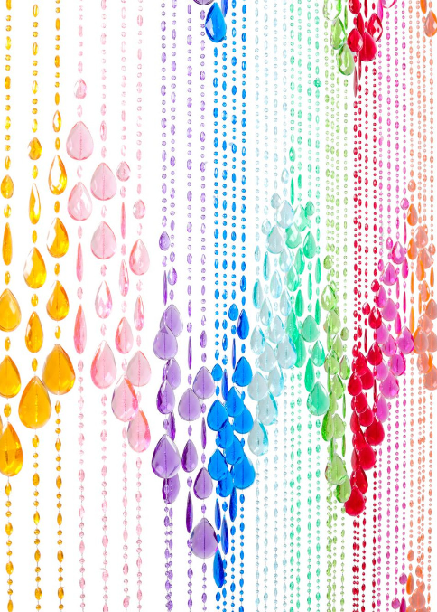 Cascade Beaded Curtain - Rainbow