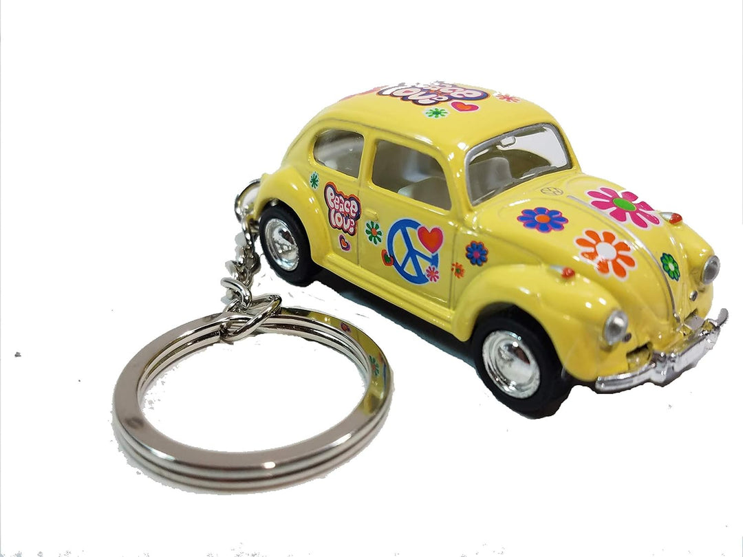 VW Peace Love Bug Keychain (1 Keychain)
