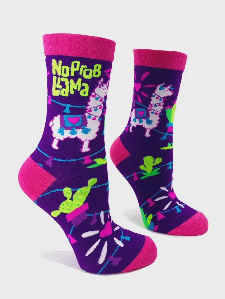 Fabdaz - No Prob Llama Women's Crew Socks