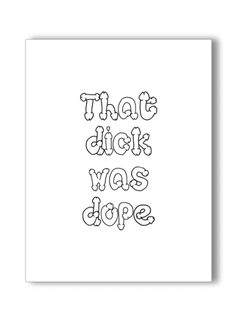 Naughty Kards - Dope Dick Greeting Card