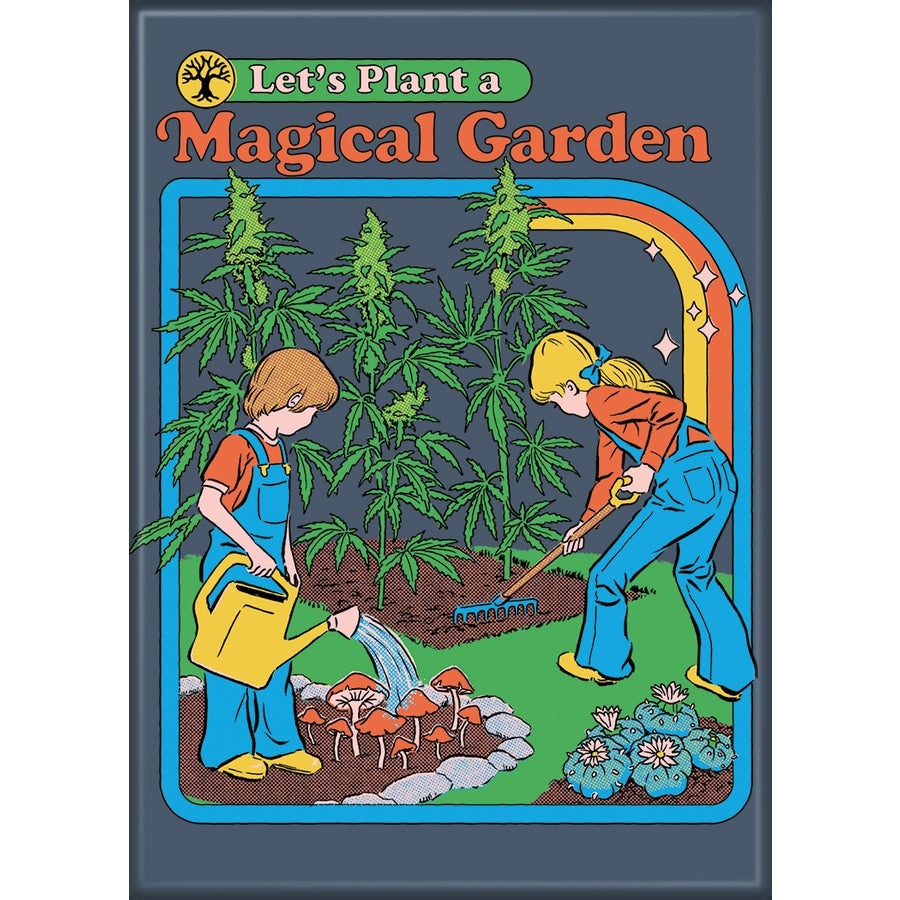 Let's Plant A Magical Garden Magnet AB - Navy
