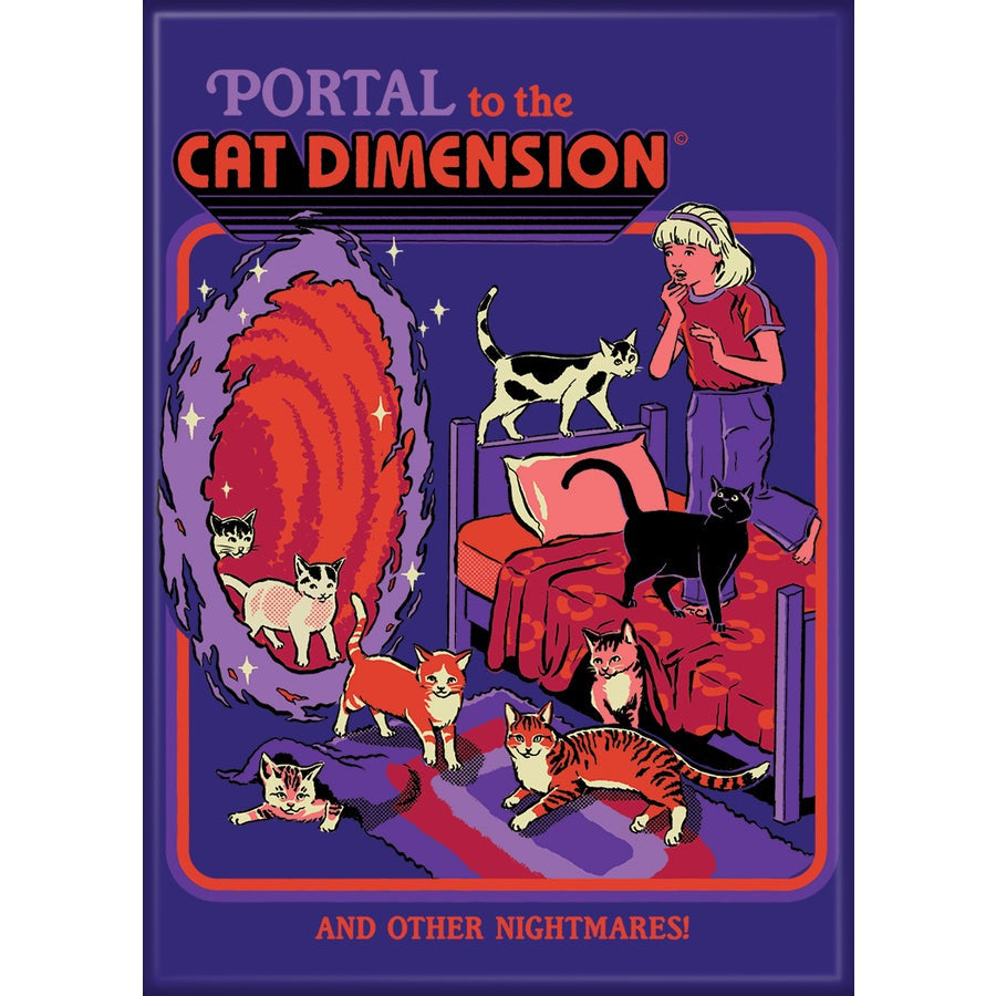 Portal To The Cat Dimension Magnet AB - Blue