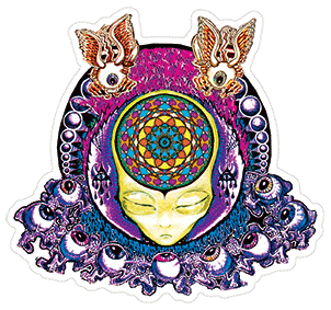 3D Sticker - Alien Mandala