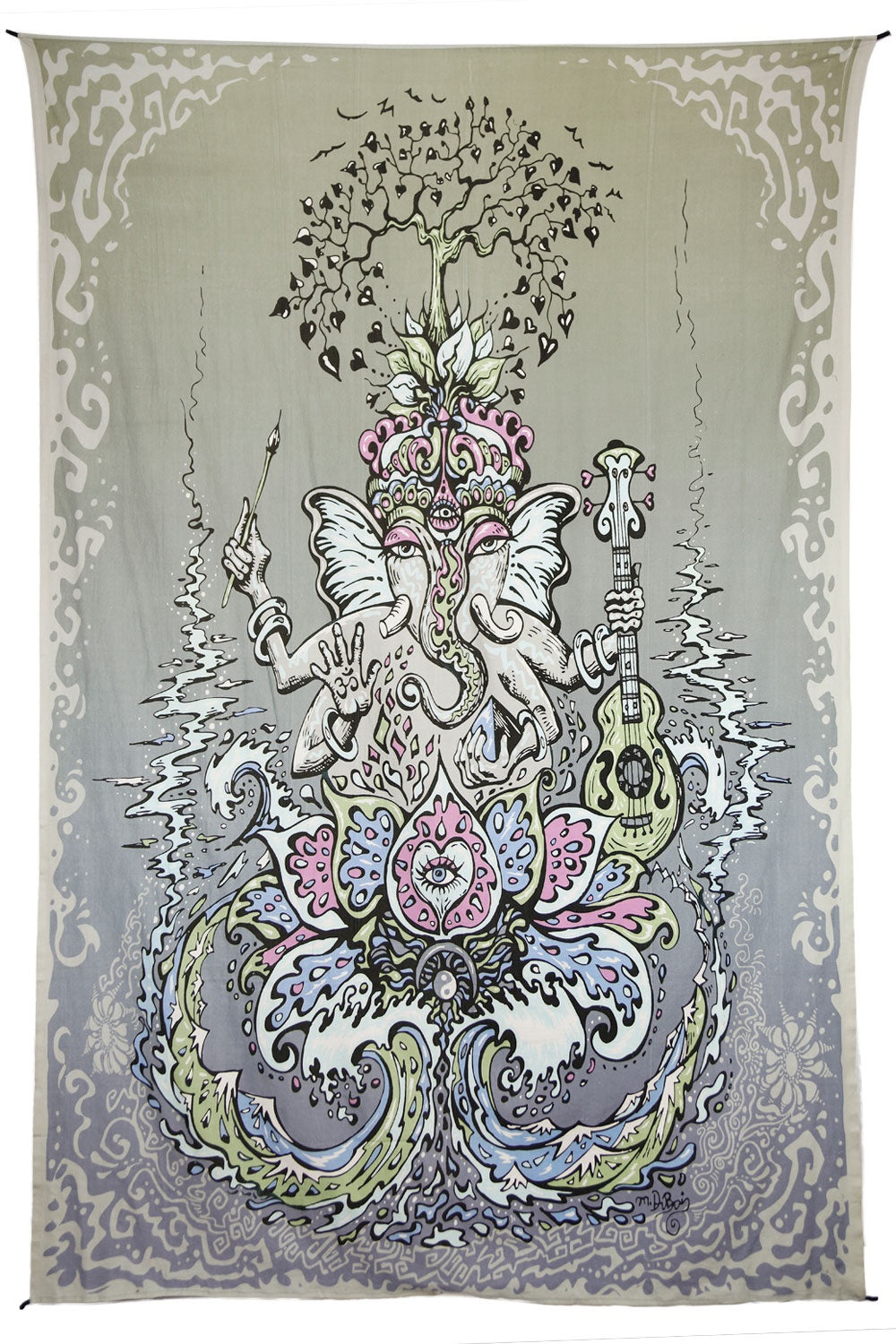 Ganesha Art Print Tapestry 53x85
