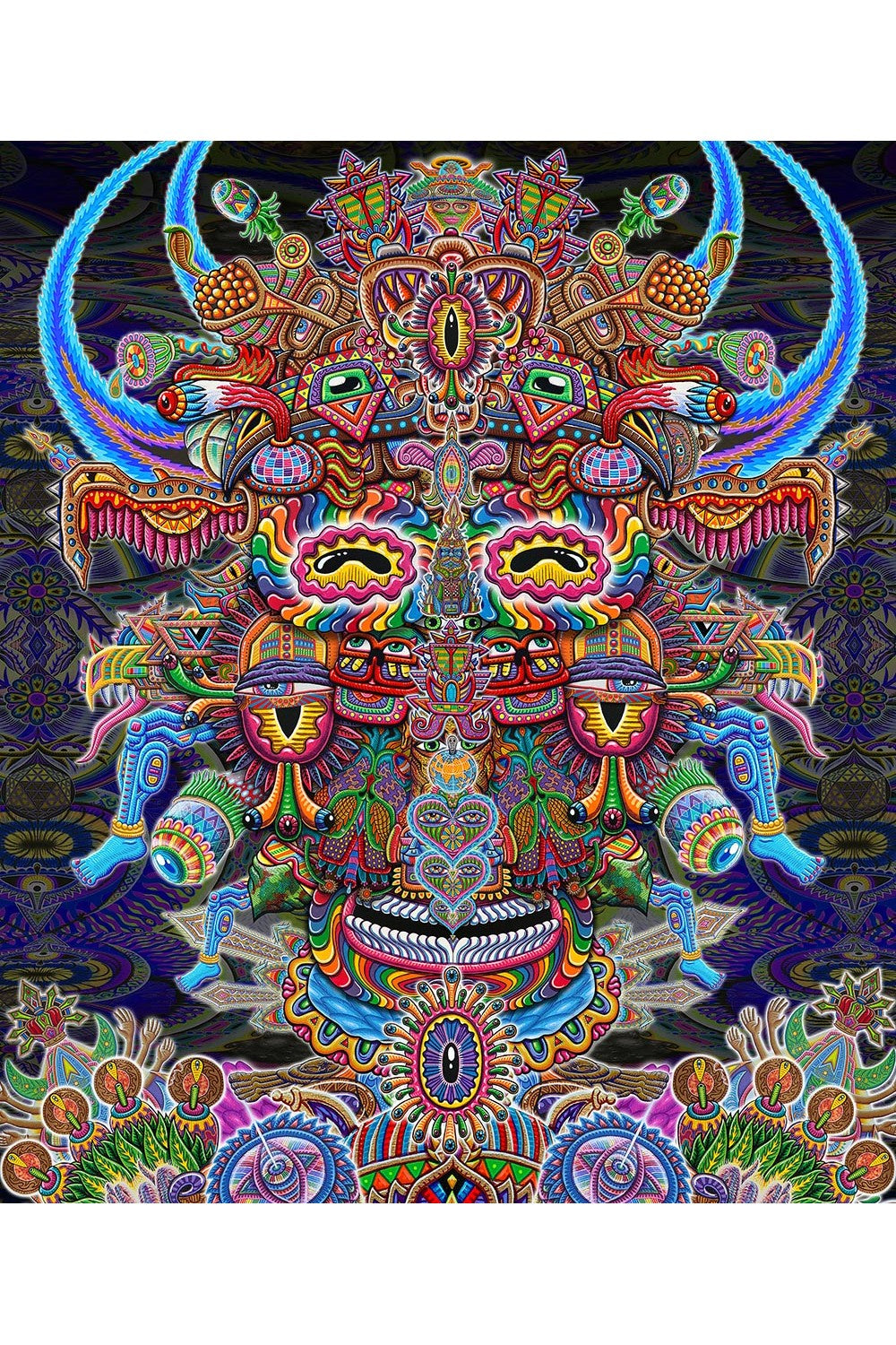 Bullish Man Heady Art Print Tapestry 58x76