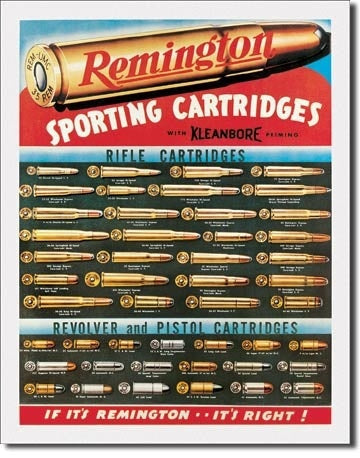 Remington Sporting Cartridges Tin Sign