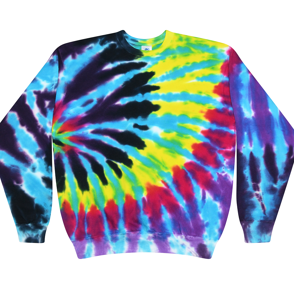 Colortone Tie Dye Crew Neck Fleece - Flashback