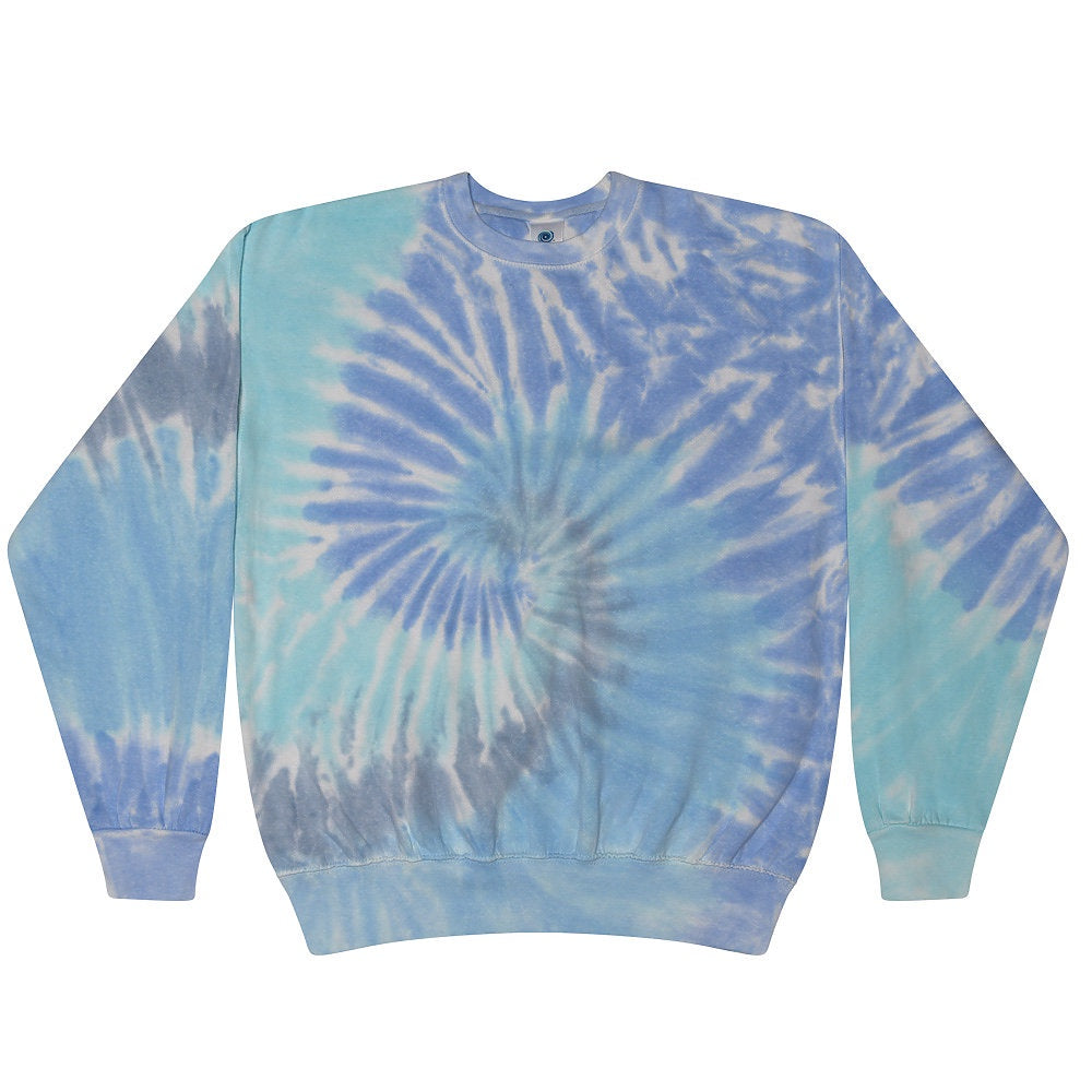 Colortone Tie Dye Crew Neck Fleece - Lagoon