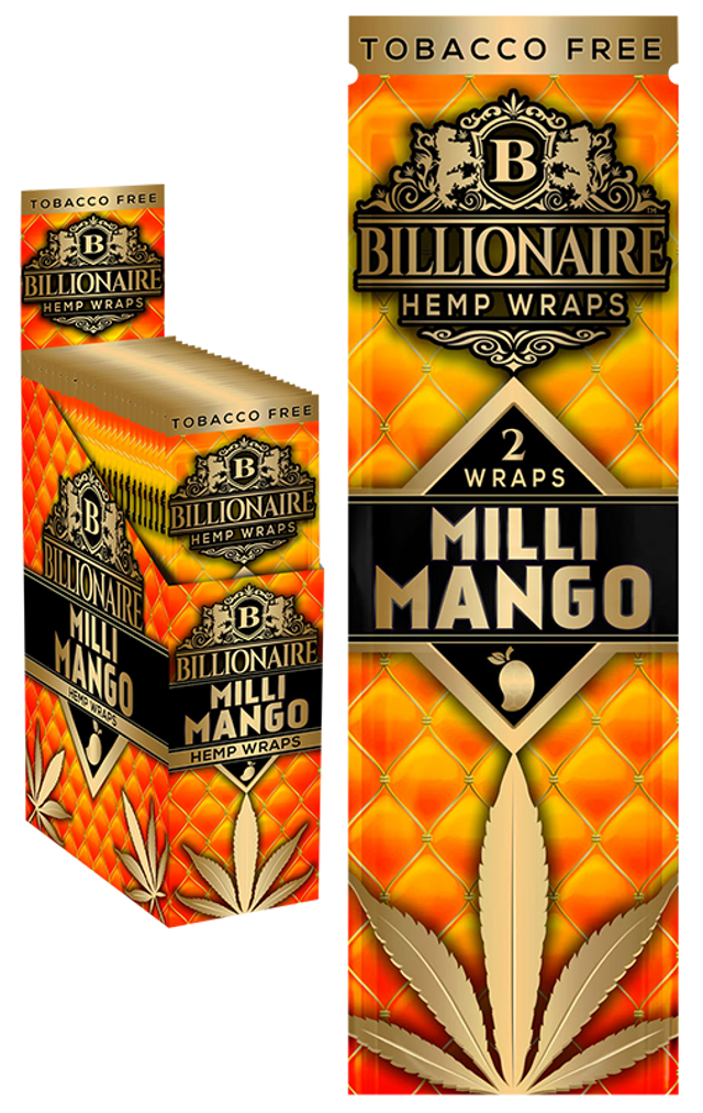 Billionaire Hemp Wraps - Milli Mango 2pk