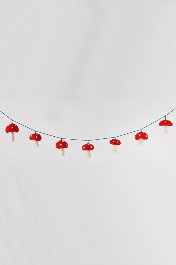 Felt Mushroom Garland