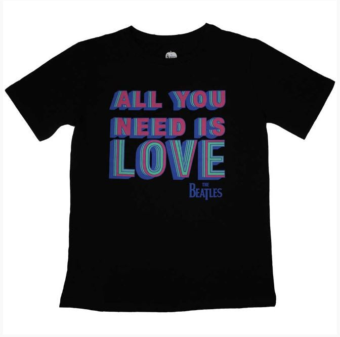Rock Off - The Beatles "All You Need Is Love" Black T-Shirt