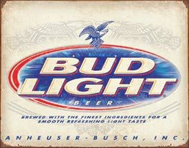 Bud Light Retro Tin Sign