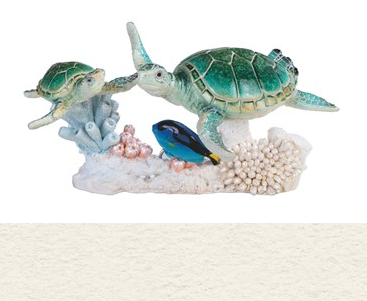 GSC - Sea Turtles w/Blue Fish Statue 90161