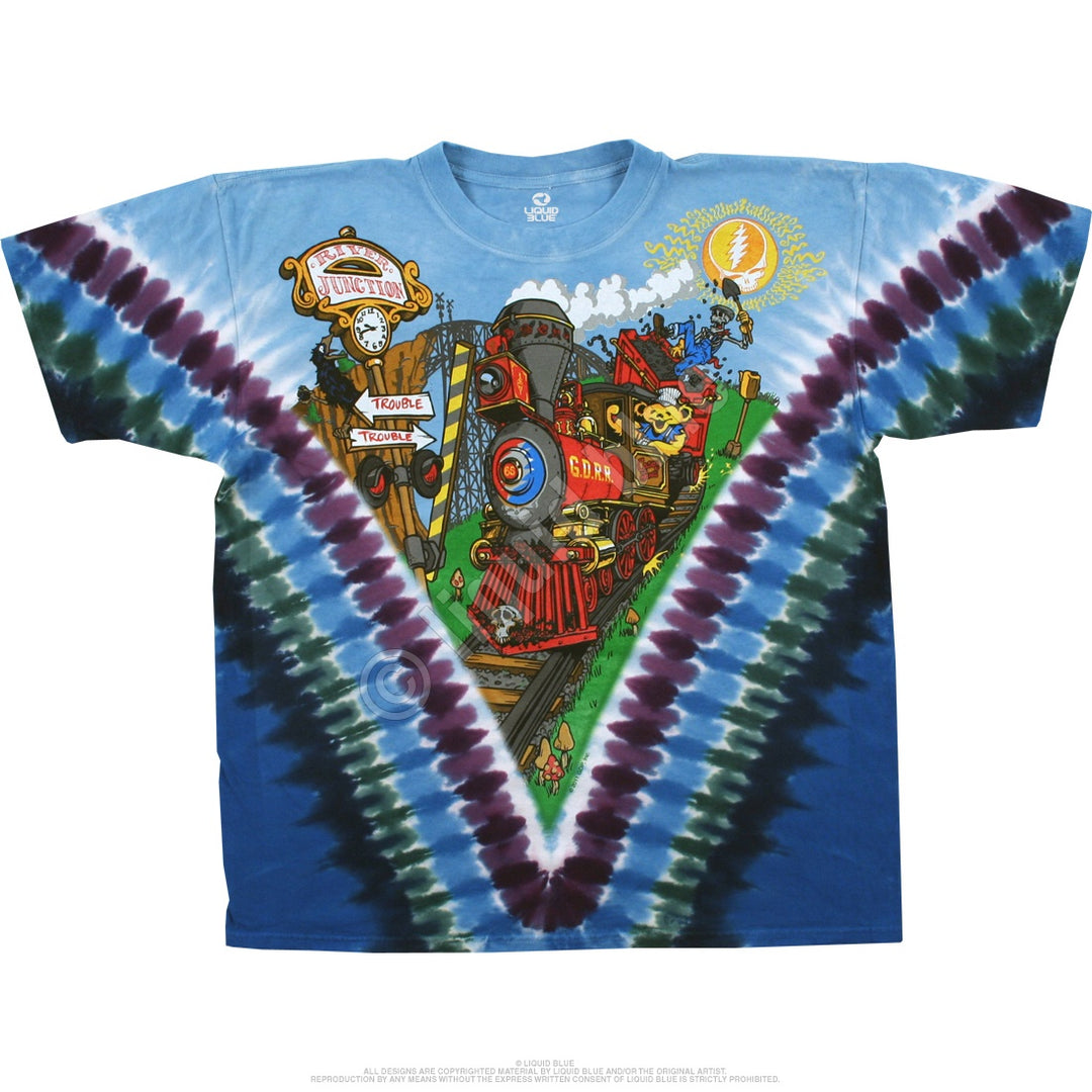 Liquid Blue - Grateful Dead Casey Jones Tie Dye T-Shirt
