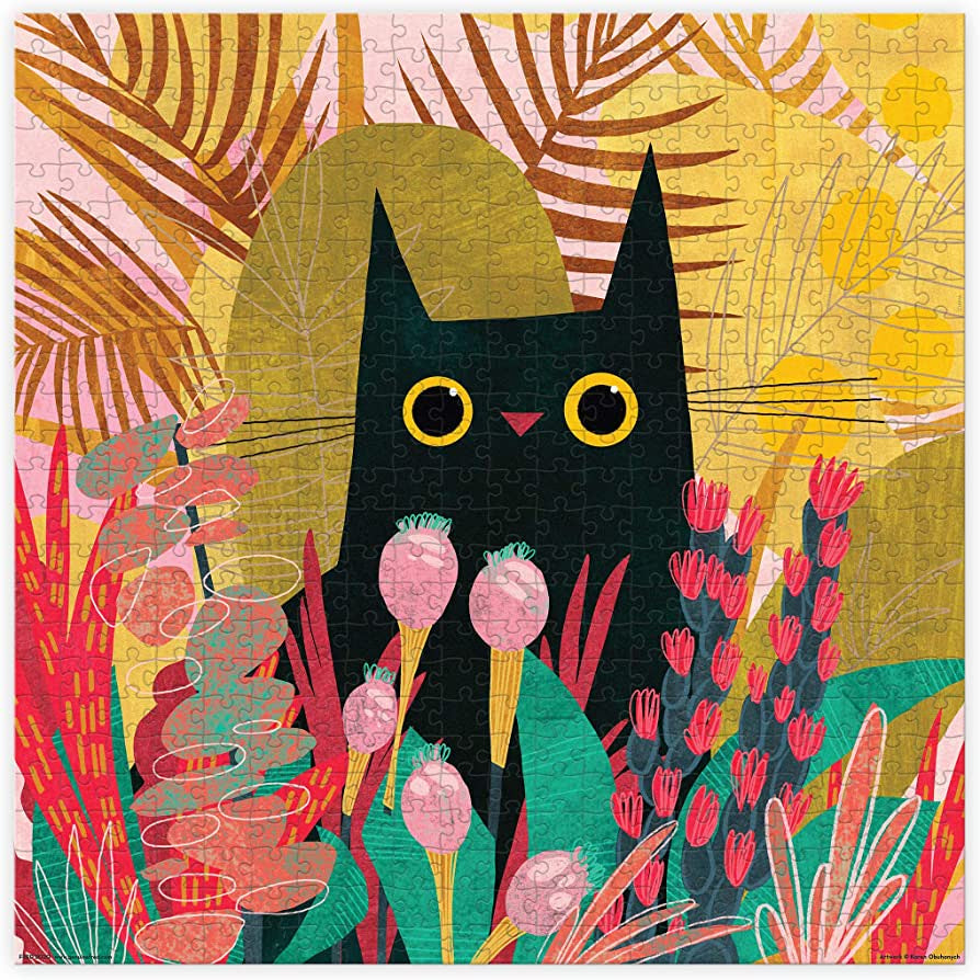 Karen Obuhanych Black Cat 500 Piece Puzzle