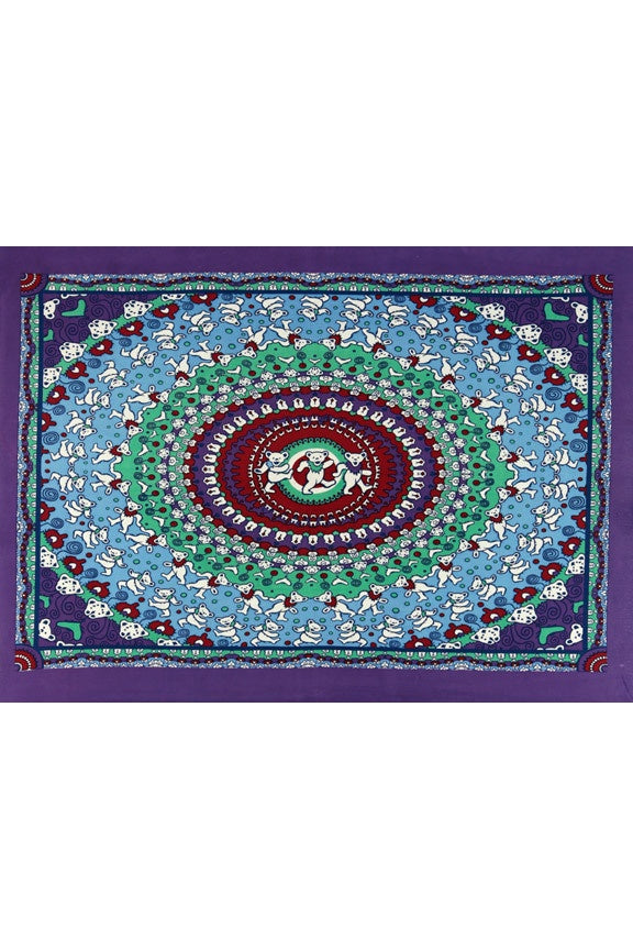 Grateful Dead Dancing Bear Mini Tapestry 30x45