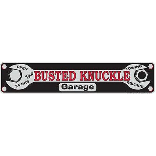 Busted Knuckle Garage Wrench Street Sign