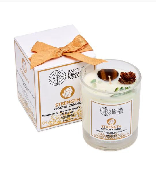 Earth's Elements - Crystal Candle Strength