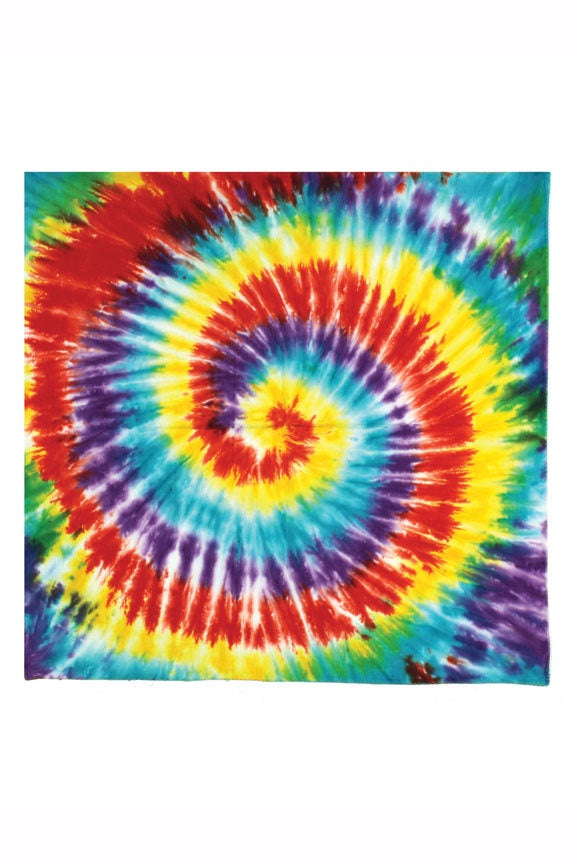 Tied Dyed X-Spiral Bandana