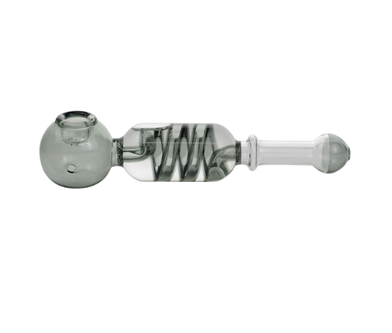 8.2" Glycerin Filled Glass Hand Pipe Screw Design