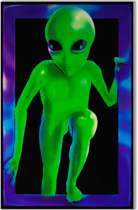 Alien Visitor Blacklight Poster BL2A14