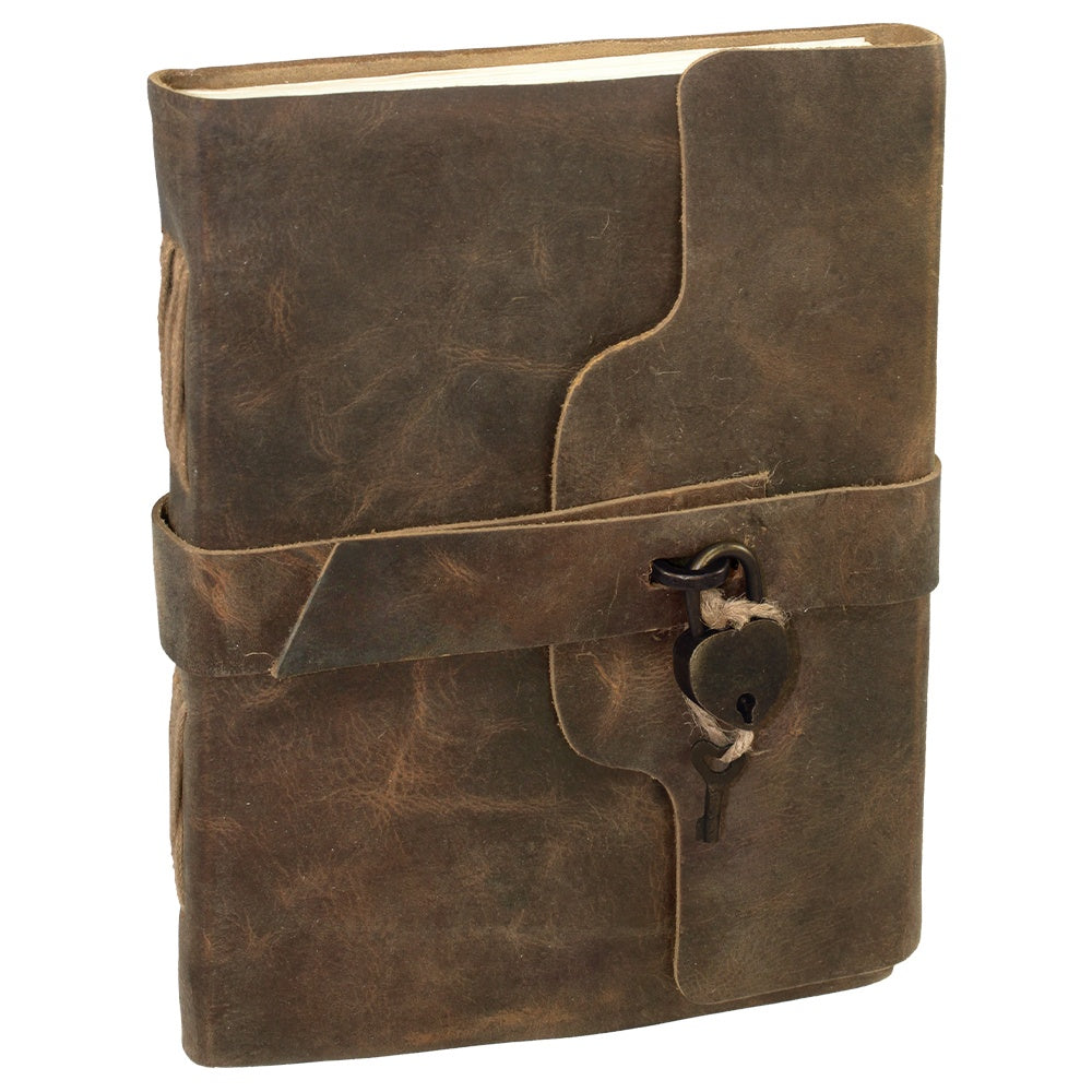 Leather Journal w/Heart Lock ASE144