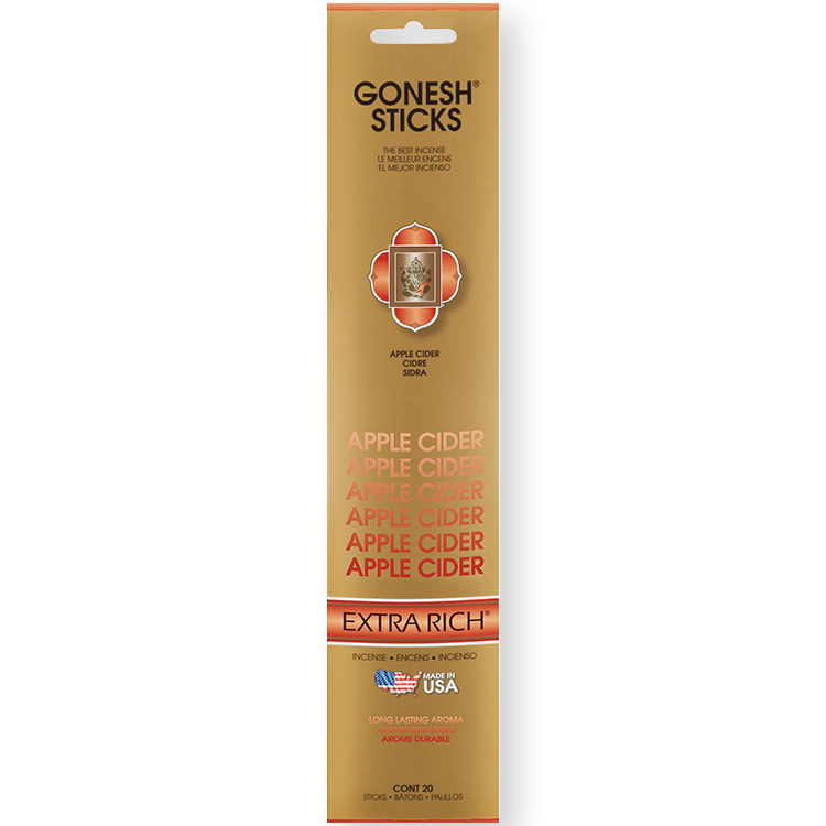 Gonesh Extra Rich Apple Cider Incense Sticks 20 Ct.
