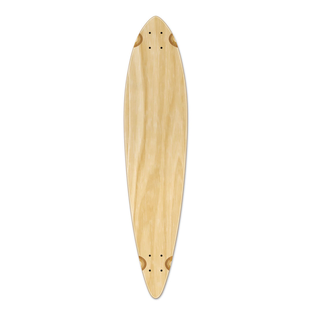 Yocaher Pintail Blank Longboard Deck - Natural