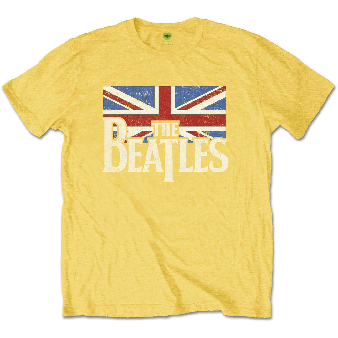 The Beatles Drop T Logo Vintage Flag Kids T-Shirt
