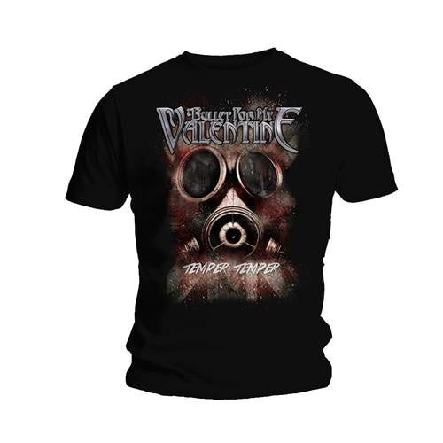 BULLET FOR MY VALENTINE UNISEX T-SHIRT: TEMPER TEMPER GAS MASK