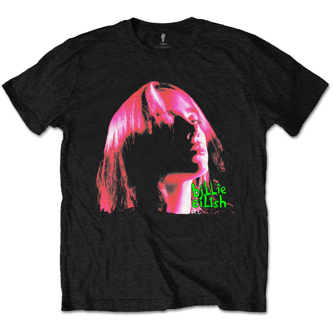 BILLIE EILISH UNISEX T-SHIRT: NEON SHADOW PINK (RO)