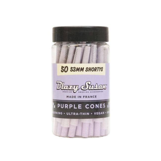 Blazy Susan Cones Shortys 50ct Jar - Purple