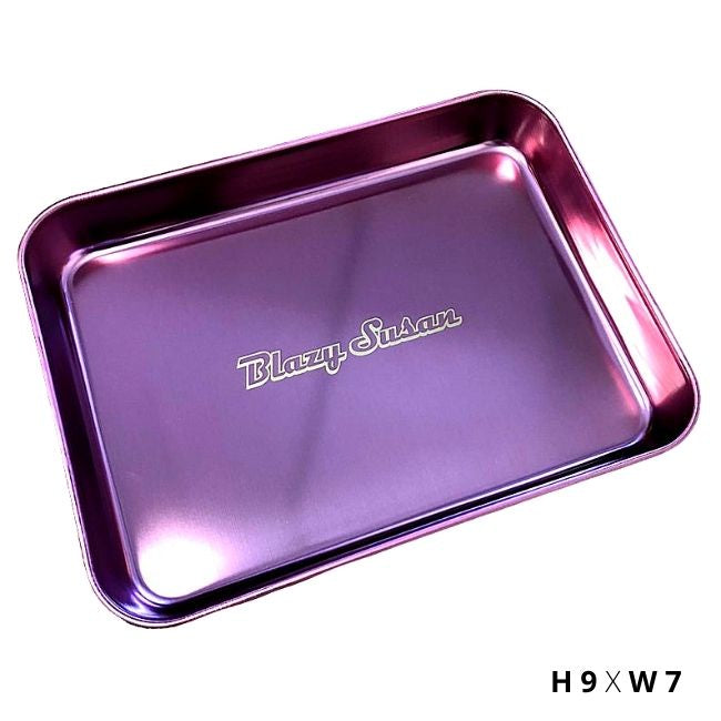 Blazy Susan Purple Steel Rolling Tray