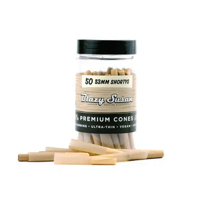 Blazy Susan Unbleached 53mm Shorty Cones 50ct