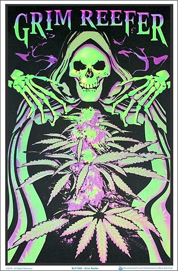 Grim Reefer Blacklight Poster