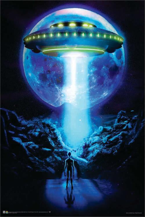 Space Road Non Flocked Blacklight Poster