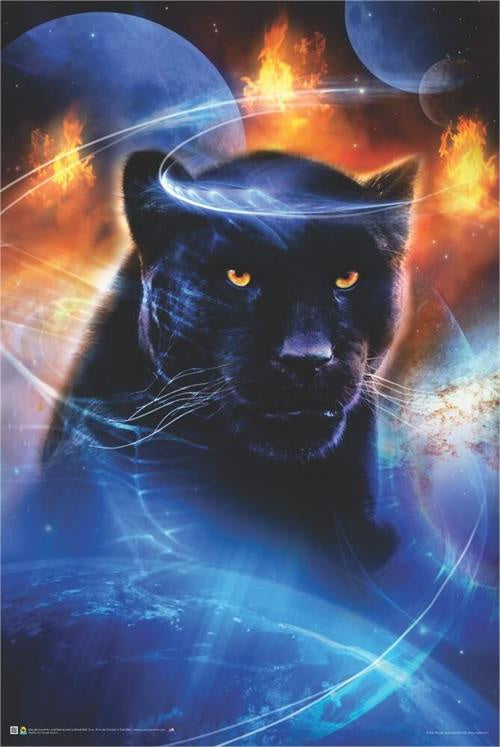Great Feline Non Flocked Blacklight Poster