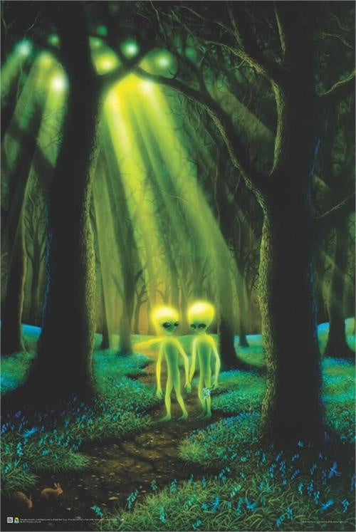 Alien Woods Non Flocked Blacklight Poster