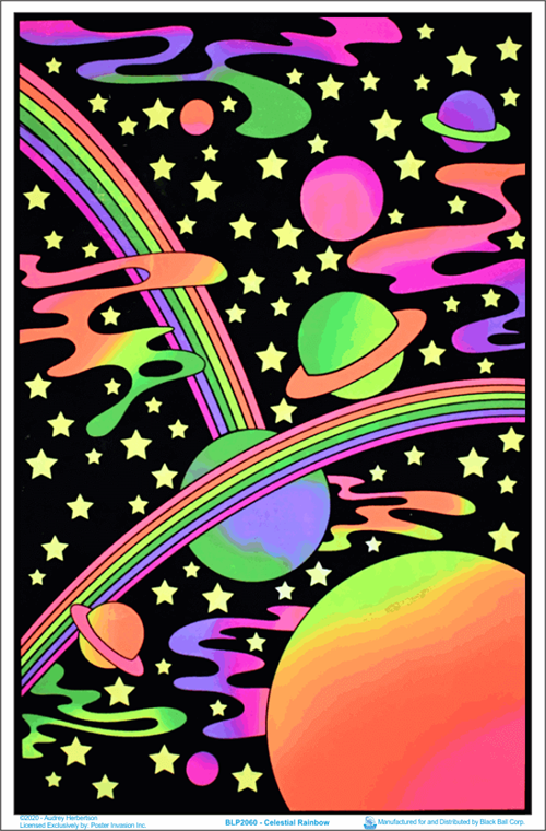 Celestial Rainbow Blacklight Poster BL2 C6