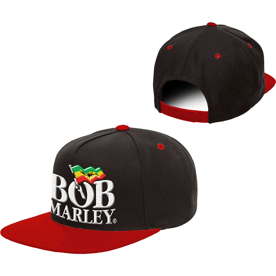 Bob Marley Unisex Snapback Cap - Logo (Black)