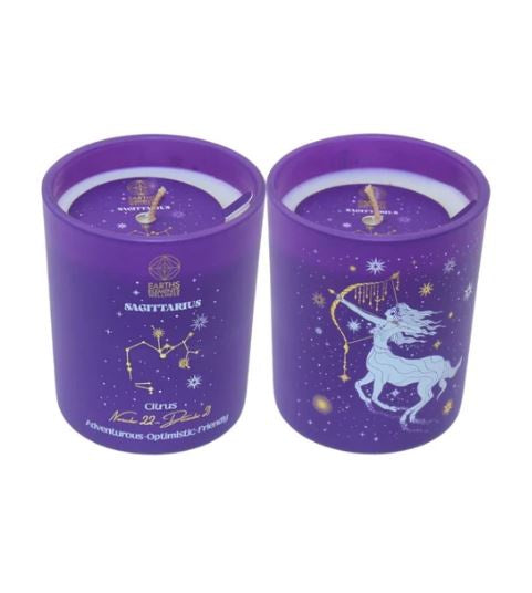 Earths Elements - Sagittarius Zodiac Candle