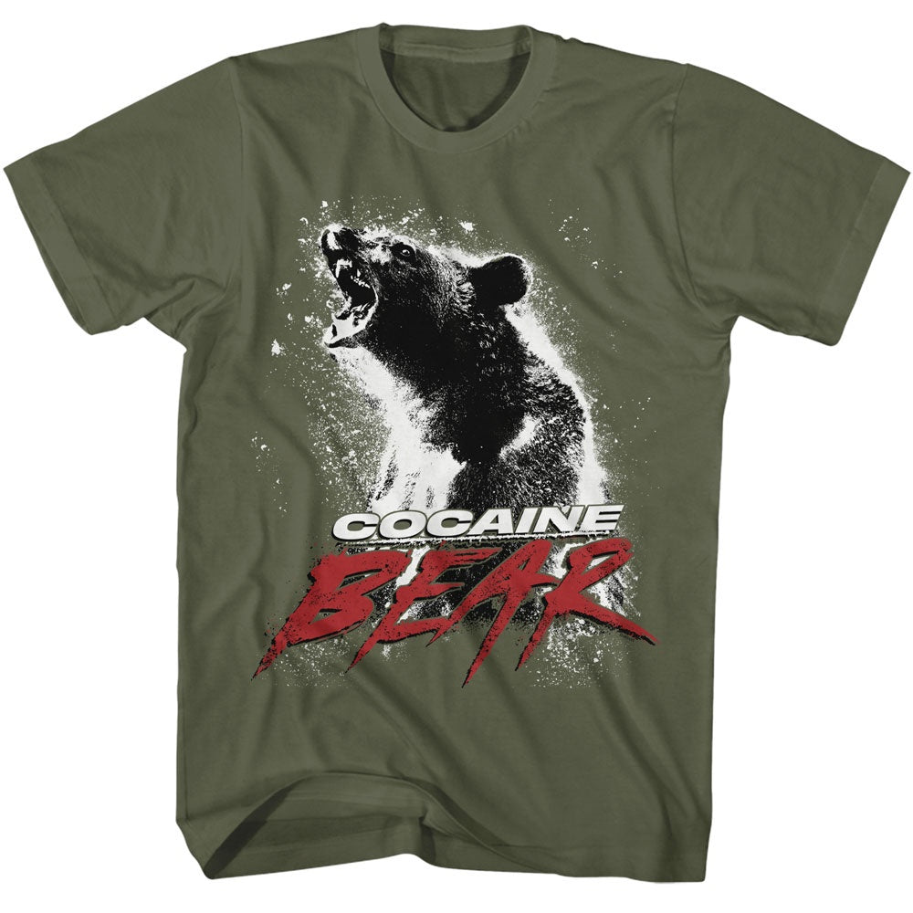 Cocaine Bear Military Green T-Shirt